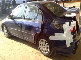 2005 HONDA CIVIC, NAVY BLUE, LX MODEL, 1.7L,AT.  A26221